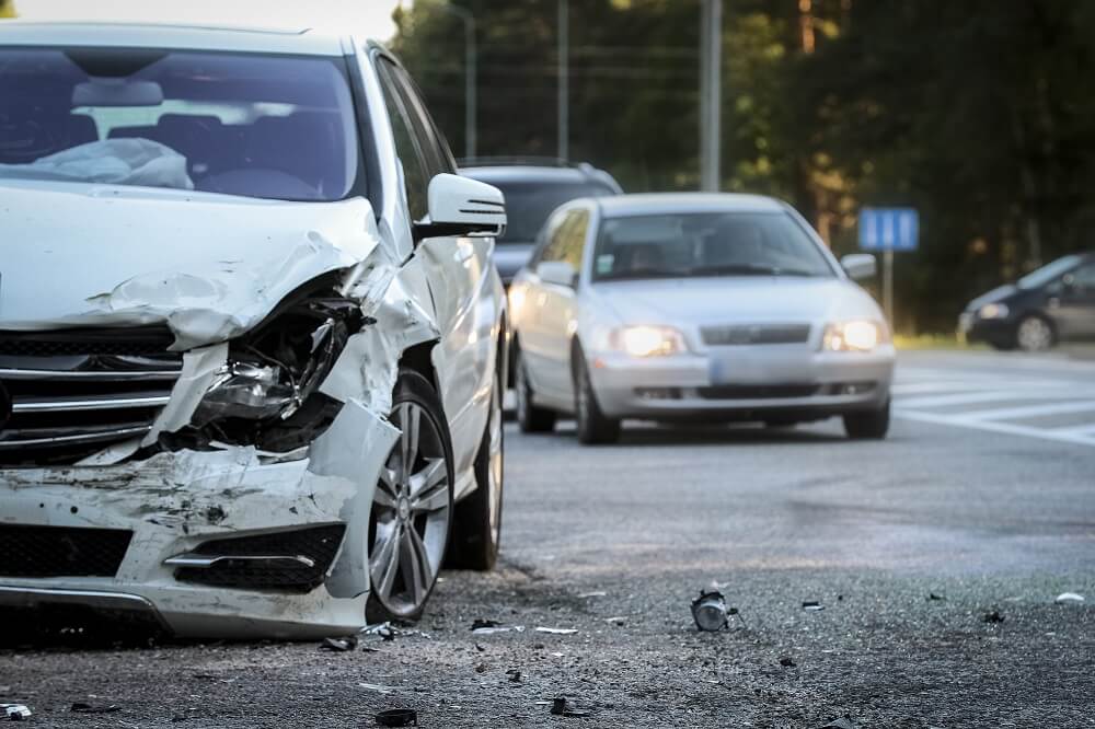Doordash collision in the highway.
