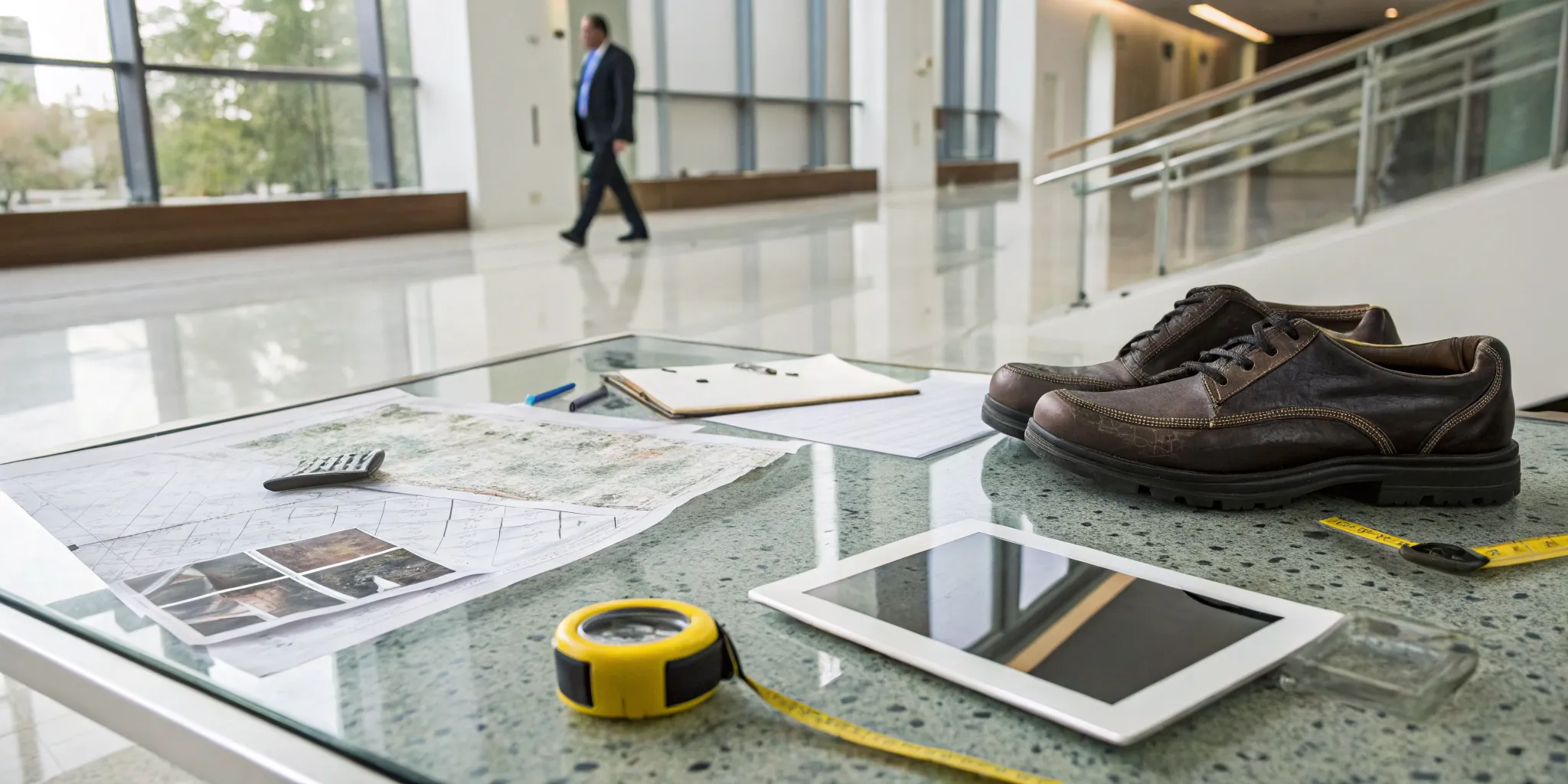 Evidence gathered by an Atlanta slip and fall lawyer to build a client's case.
